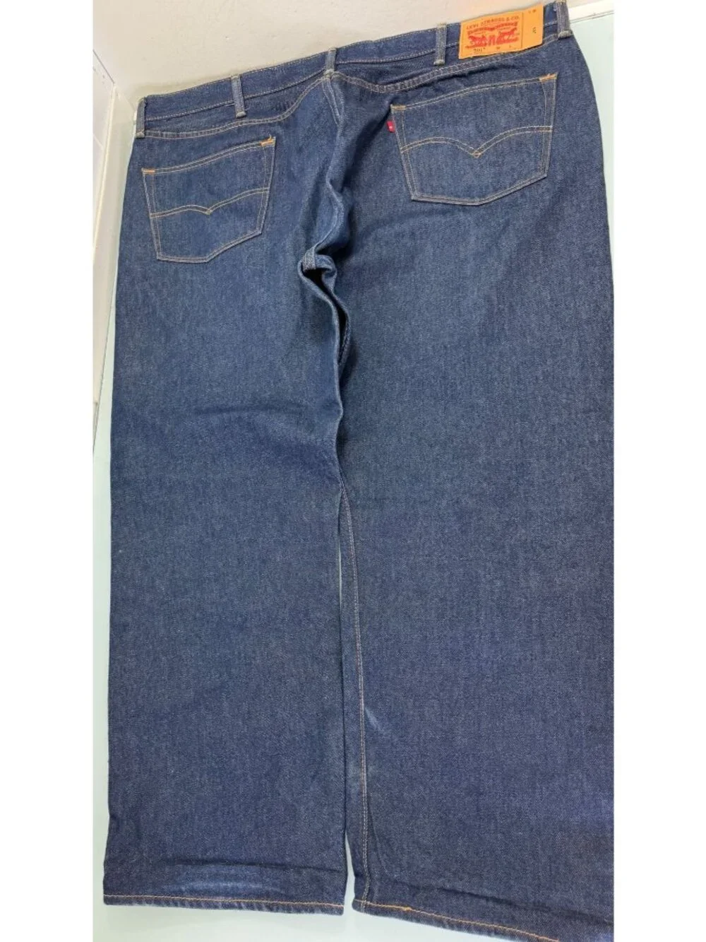 Levis 501 Jeans Men's 48X29 Raw Denim Button Fly Straight Leg